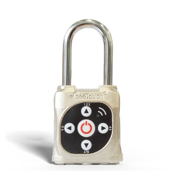 Egeetouch Smart Mini Padlock, BTDirectional Code, COMMERCIAL iOSAndroidWeb for REMOTE ACCESS Mgmt, SILVER 5-05305-94